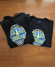 WNBA Chicago Sky Logo Black Hoodie & Tshirt Combo. Mens Med