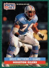 Bruce Matthews - 1991 Pro Set #166 - Houston Oilers Football Card