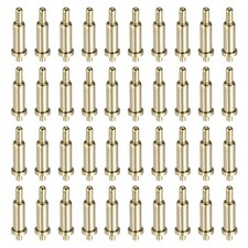 MECCANIXITY 40Pcs 6.5mm Gold Plated Spring Loaded PogoPins, Copper Header Thi...