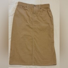 GAP Women's Pencil Skirt in Tan Corduroy