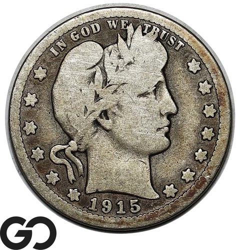 1915-S Barber Quarter, VG