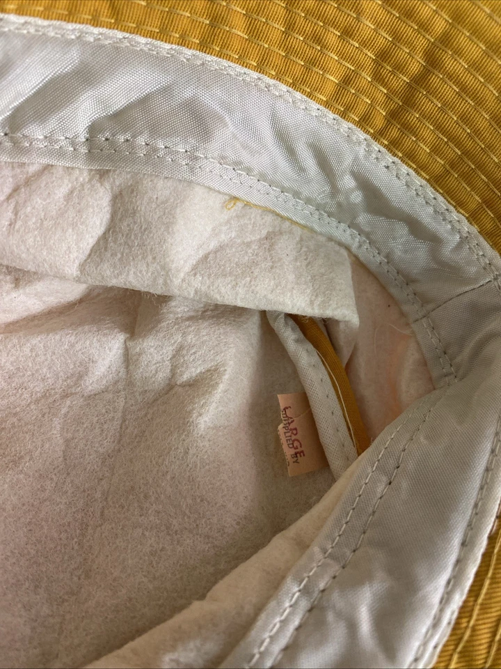 Gorra de cubo amarilla Caterpillar de colección con logotipo de gato CAT parche eléctrico diésel grande Foto 2 de 3