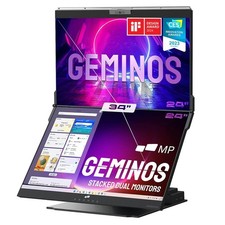 Mobile Pixels Geminos Dual 24" Stacked Desktop Monitor IPS FHD USB-C Docking Sta