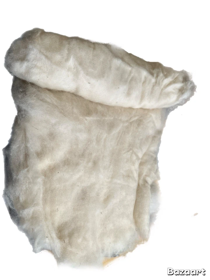 100% Huacaya Alpaca Carded Batt 5.5 oz - White Natural Spinning, Felting, Dyeing - Image 2 of 3