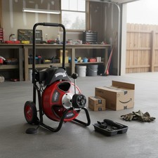 Efficient Auto-Feed Drain Cleaning Machine with Steel Cable & Foot Switch