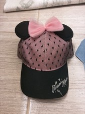 Disney Parks Minnie Mouse Pink Hat Cap With Ears And Bow