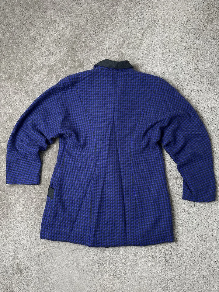 Chaqueta Mujer Vintage Años 70 Ted Lapidus Vestido París Hecho en Francia, Azul Talla 44 L Foto 4 de 4