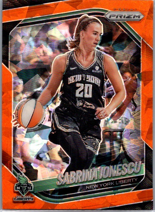 2025 Panini Prizm WNBA #19 Sabrina Ionescu Orange Ice Prizms