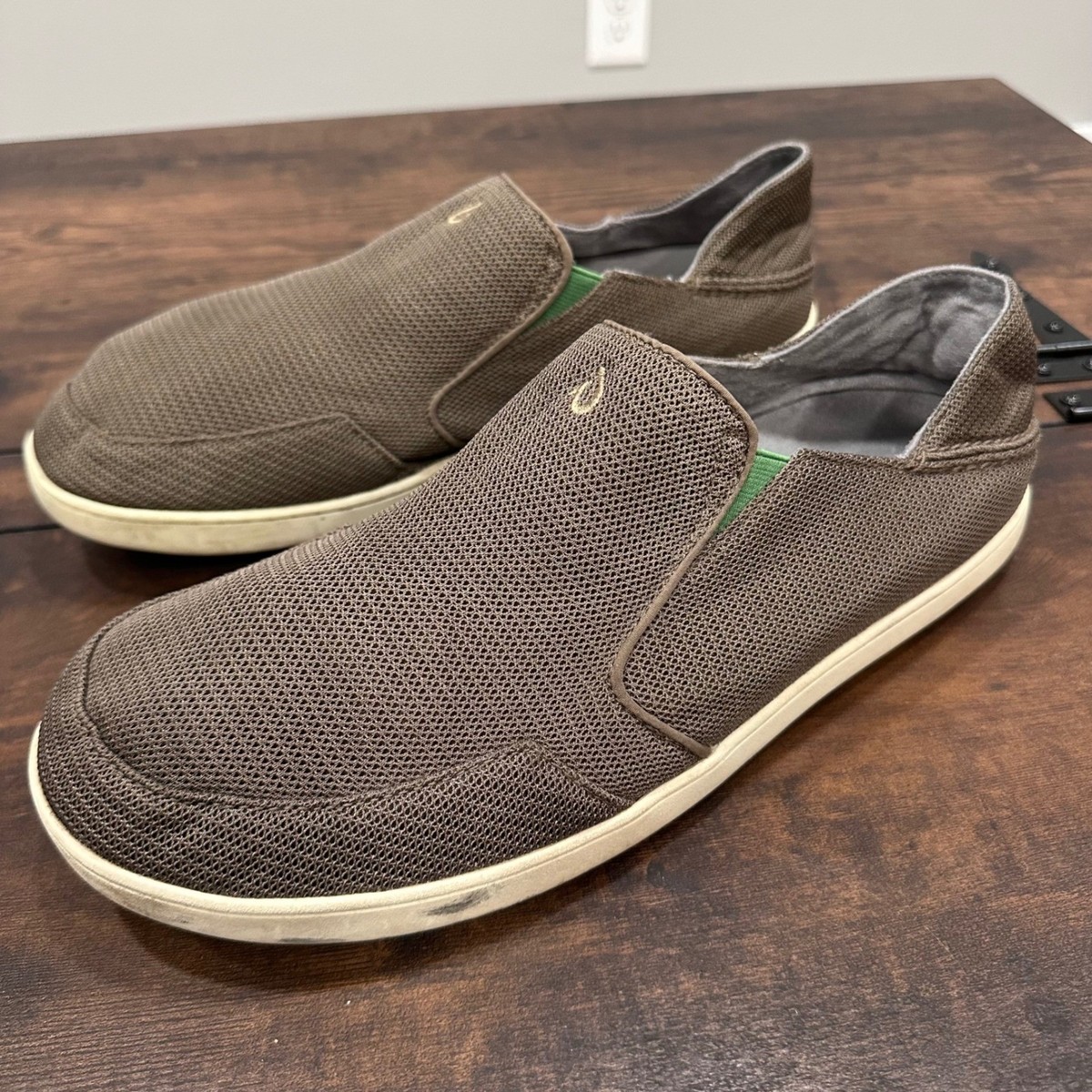Olukai Nohea Mesh Men\'s Casual Slip-On Shoes - Tan size 9 Moku Pae Men main image 3