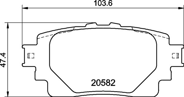 Hinterachse Brembo P 83 174 Bremsbelagsatz, Scheibenbremse FüR Lexus,Suzuki,Toyo-image