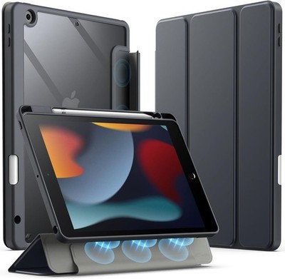 JETech Abnehmbare Hülle iPad 9/8/7 10,2 Zoll Trifold Ständer Space Grau mit
