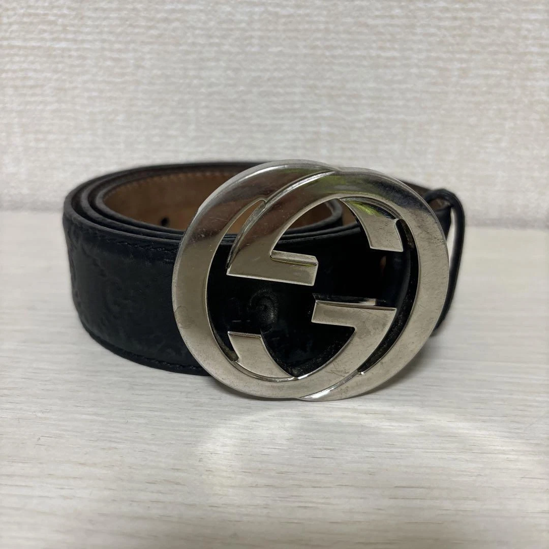 Ceinture accessoire noire homme GUCCI authentique