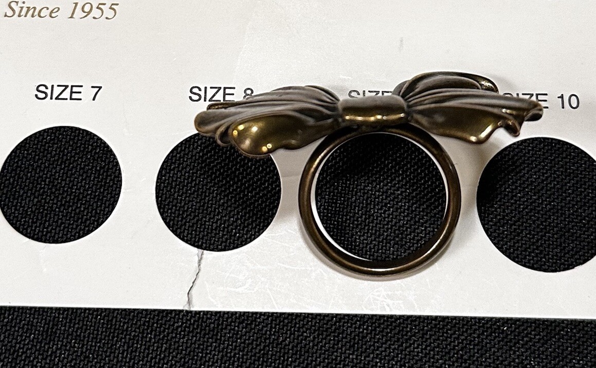 Brass Bow Statement Ring - image 4