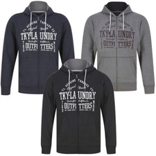 Tokyo Laundry Men's Hoodie Zip Through Retro Motif Hooded Top Hoody Sweatshirt