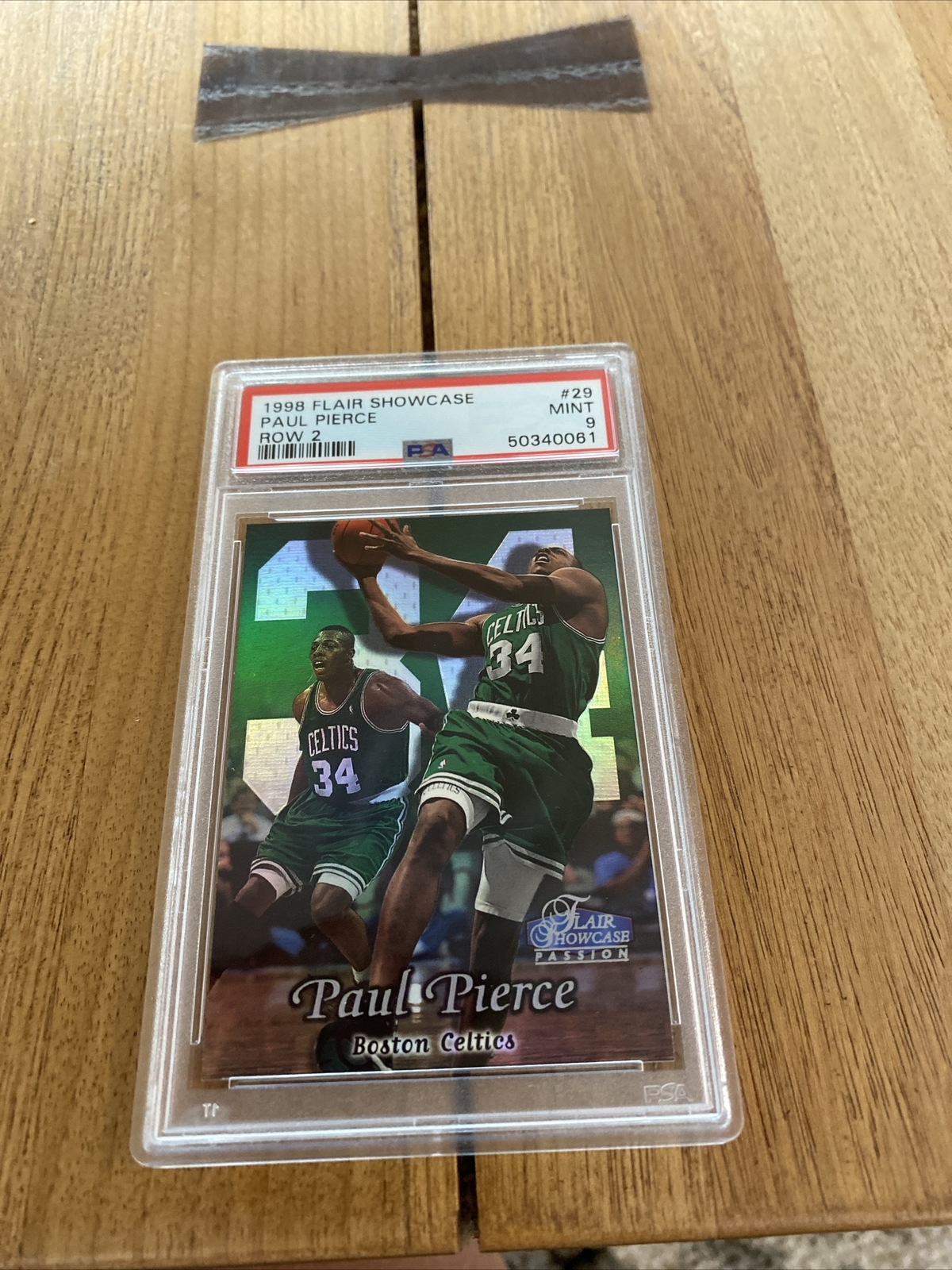 1998 Flair Showcase Row 2 #29 Paul Pierce Boston Celtics RC Rookie PSA 9 MINT