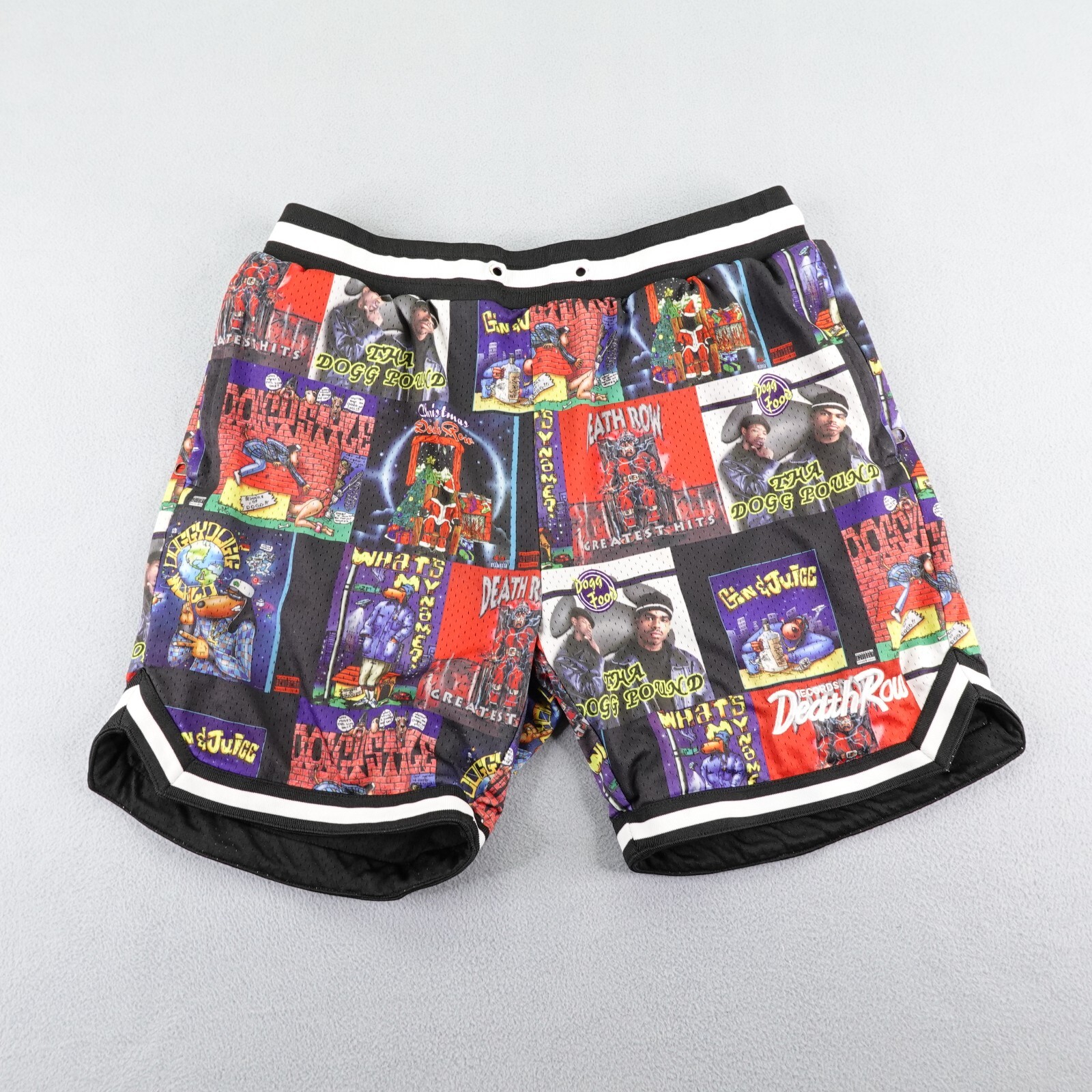 FILA Pantaloncini Death Row Records uomo XL nero rosso scarpa palazzo basket hip hop rap ^