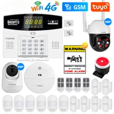LOT  WIFI Tuya Smart Alarm System Wireless Burglar GSM Smart Home Security Alarm