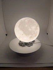 LED Lunar Desk Moon Lamp -  White Light, Perfect for Night Decor!