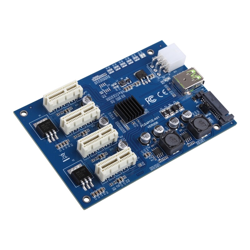1 To 4 Port PCI Express Switch PCIE X1 To 4PCI-E X16 Expansion Kit