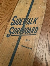 RARE 1960s Nash Sidewalk Surfboard Antique Skateboard, Tiger A-Go-Go Advertising