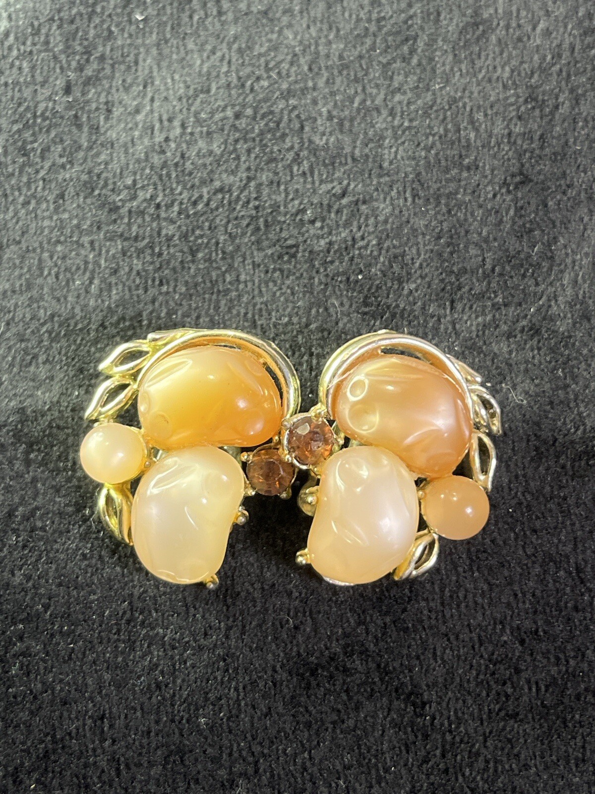 Vintage Antique Signed Coro Script Butterscotch G… - image 3