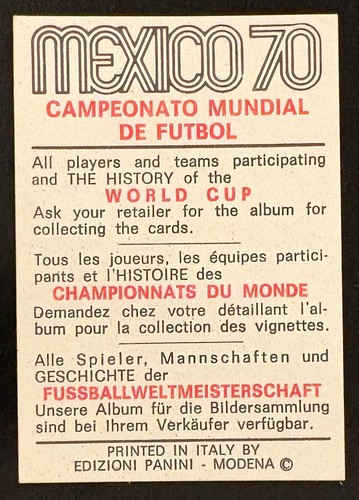 PANINI WORLD CUP 1970 CZERWONY/CZARNY - WYBIERZ SWOJE KARTY - Zdjęcie 92 z 348