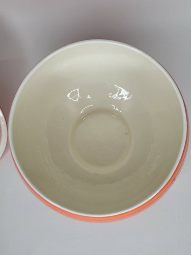 Haeger Cookie Jar Orange Canister Dish MCM Pottery Bowl Lid Early American Vtg - Picture 2 of 12
