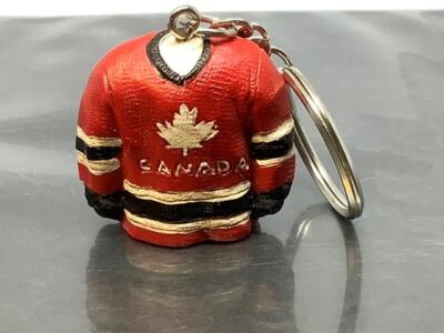 Vintage Keyring TEAM CANADA Keychain ICE HOCKEY JERSEY Ancien Porte ...