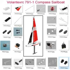 Volantexrc 791-1 65cm RC Boat Compass Sailboat part:rudder shaft servo propeller
