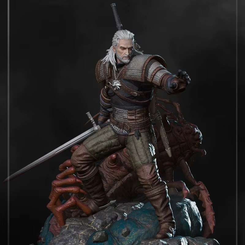 Figurines en résine THE WITCHER Geralt Ciri Yennefer 1:24 SERIE TV jeu video