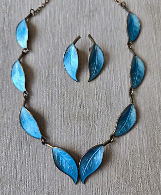David Andersen Norway Necklace & Earrings Sterling Silver