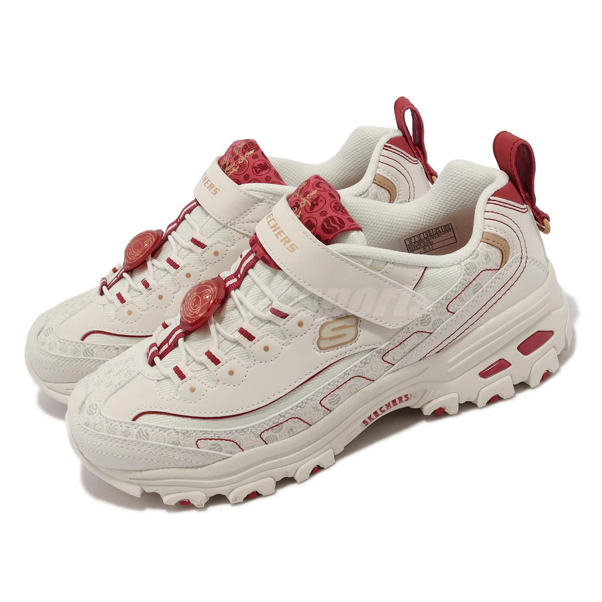 Skechers D Lites 2023 CNY Rabbit Ivory Red Kids Women Casual Shoes 319505-LWRD eBay