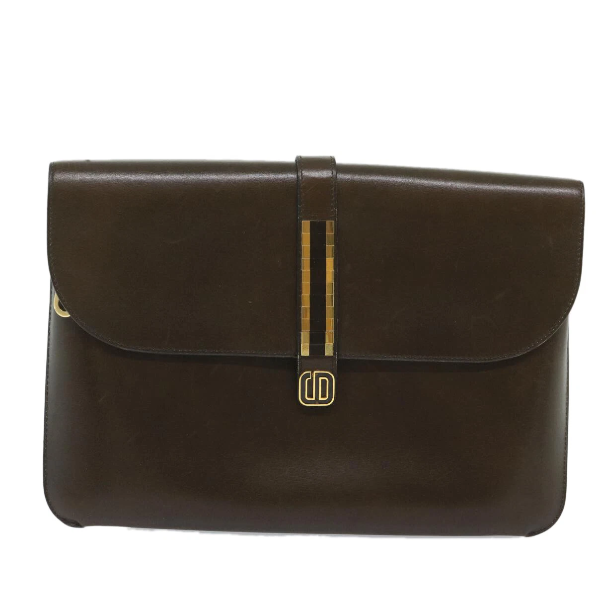 Sac bandoulière en cuir marron Dior authentique