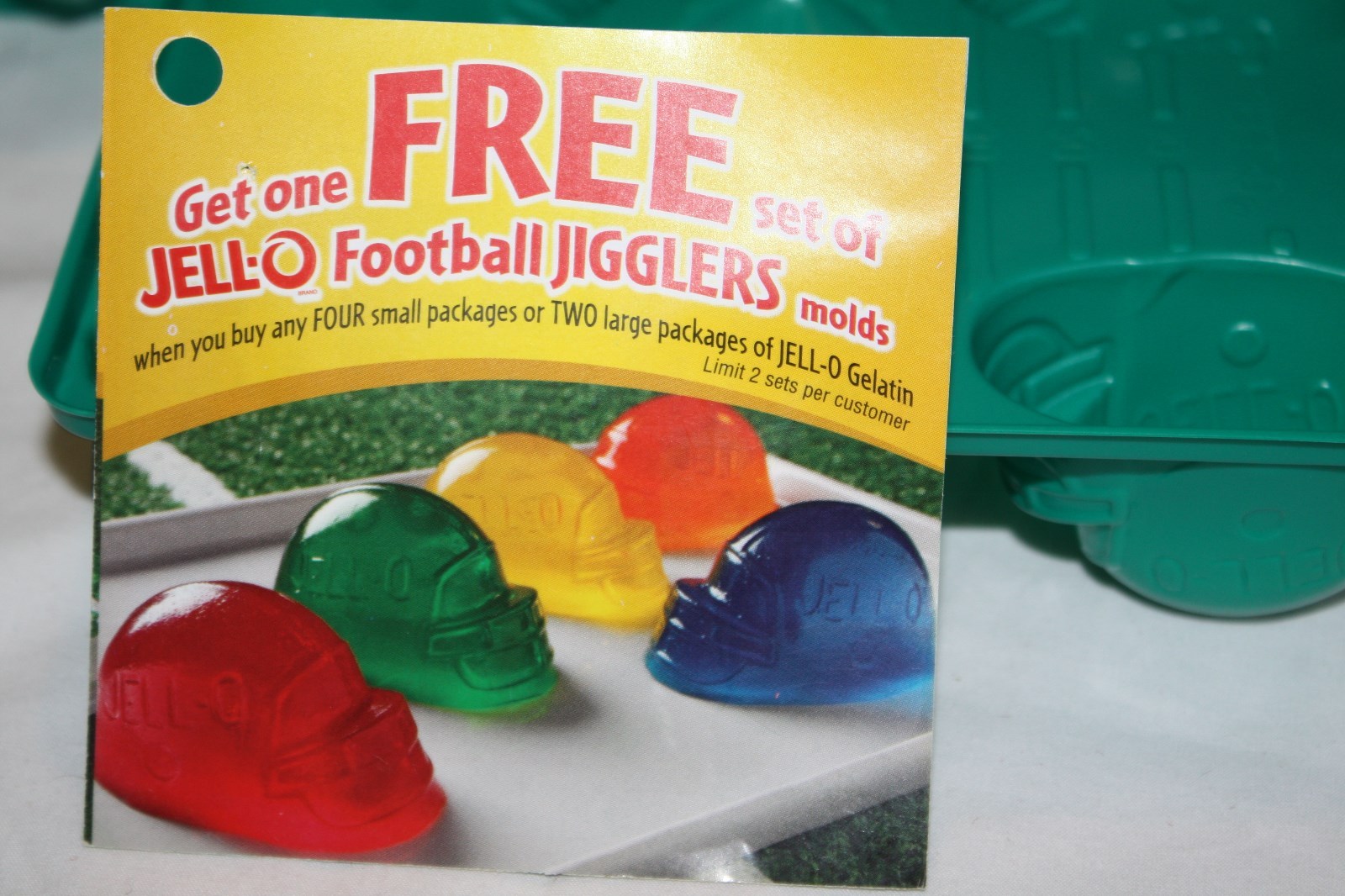 Lot of 3 JellO Football Helmet Jigglers Molds & Recipes eBay