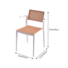 Set of 4 Outdoor Indoor Lounge Kitchen Dining Chairs Stackable Rattan Seat Stool