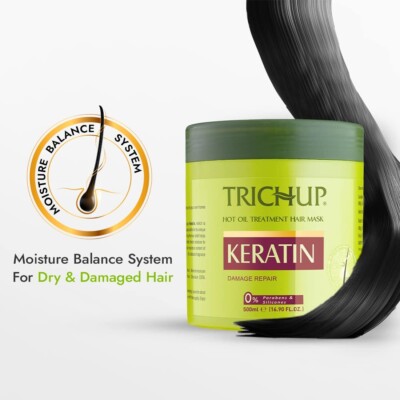 Trichup Keratin Hair Mask 500ml - For Intense Damaged Hair Repair