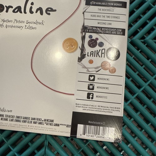 CORALINE Original Soundtrack 15th Anniversary PICTURE BLUE Button Vinyl(IN HAND) - Picture 7 of 12