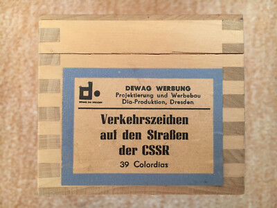 Dia DEWAG DDR  Verkehrszeichen auf den Straßen der CSSR  39 Colordias Fahrschule