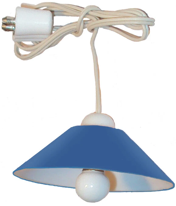 Hängelampe blau für Puppenhaus, Puppenstube 3,5V Lampe, Beli-Beco 806