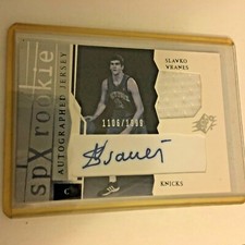 2003-04 SPx Rookie Autographed Jersey SLAVKO VRANES /1999