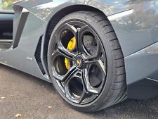 21"/20" LAMBORGHINI AVENTADOR COUNTACH INSPIRED ALLOY WHEELS - BLACK - 5 STUD