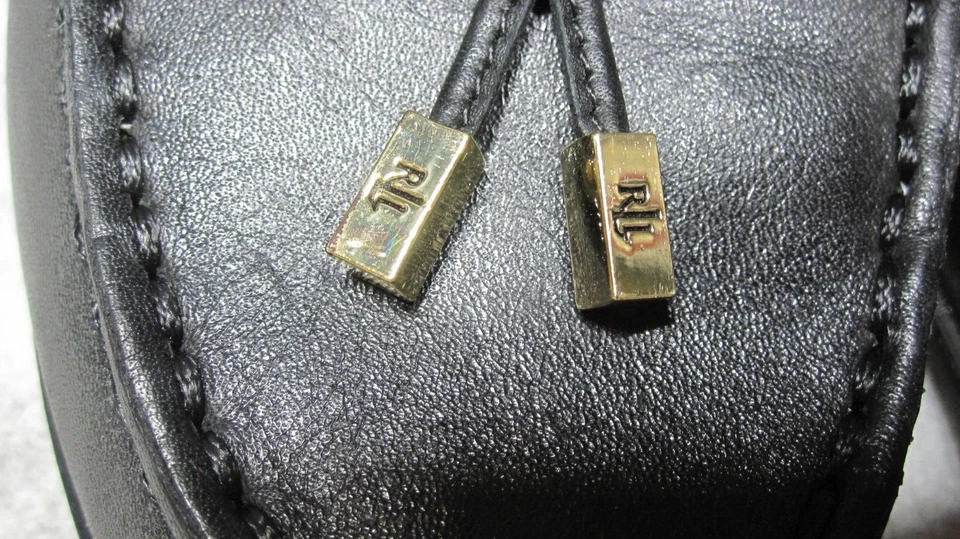 Sapato Feminino Ralph Lauren 8B Preto Rory Cunha Cavalo Bit Borla Slip-on Grunge - Imagem 3 de 4