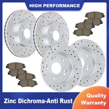 Front Rear Drilled Brakes Rotors and Pads Brakes Kits for Honda Accord ACURA TSX