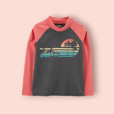 Osh Kosh Boy's Tropical Print Rashguard Swim Shirt Size 12 NWT