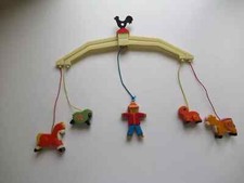 11 ⚜️ Mobile Fisher Price Vintage Made In Hong Kong Manque Le Mécanisme Musical