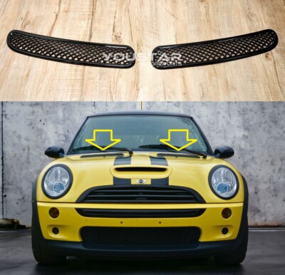 2X Gloss Black Hood Scuttle Air Vent Covers for MINI Cooper S JCW R50 ...