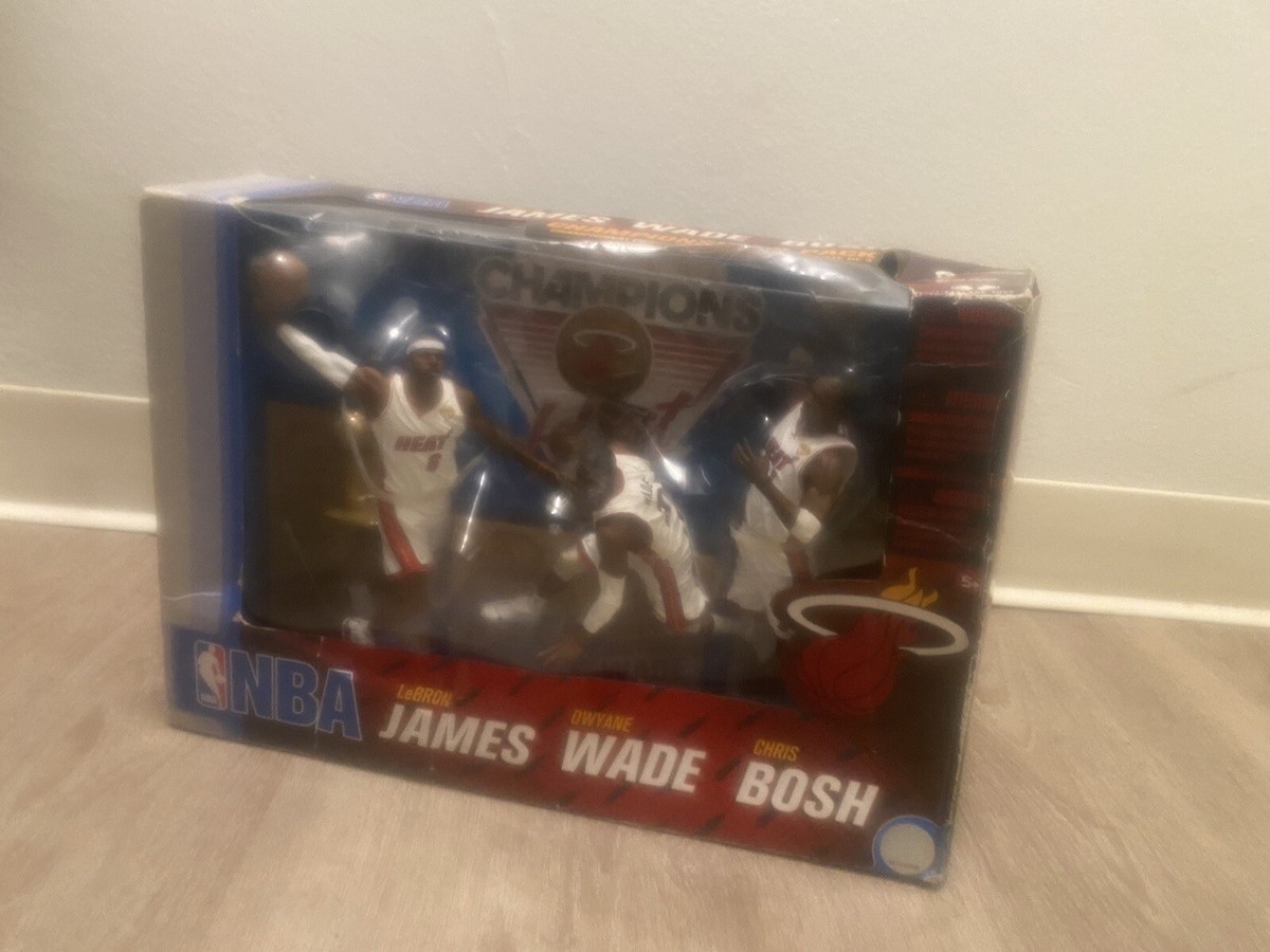 【希少】Mcfarlane Heat championship 3pack Miami Heat NBA Championship 3 Pack - LeBron James Wade Bosh