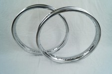 2x Felge Felgenring 1,50 x 17 Stahl / Chrom Zündapp KS 50 cs gts C Sport 517 515