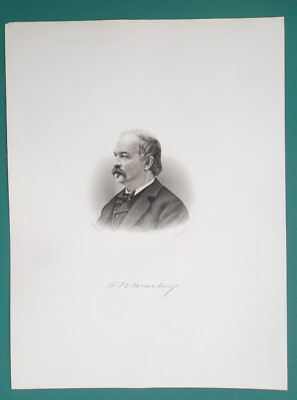 WILLIAM B. MACLAY New York Newspaper Editor US Congressman - 1871 Portrait Print