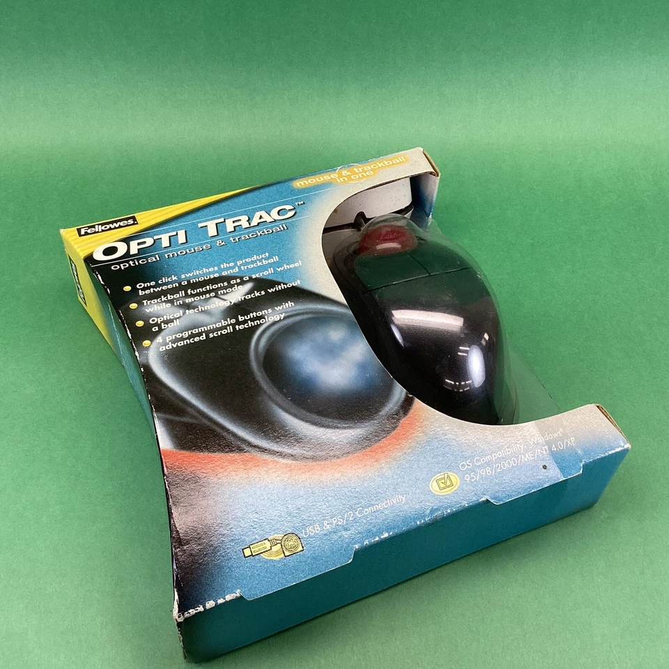 Fellowes 99934 Opti Trac Mouse 4 Programmable Buttons Track Ball  - Image 3 of 3